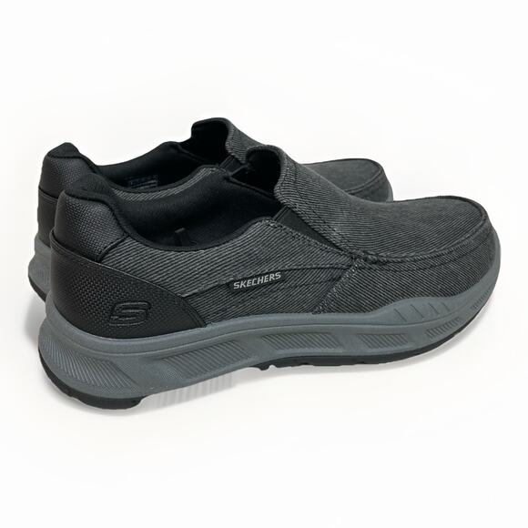 Skechers 204848 Men's 11 Cohagen Vierra Relaxed Fit Slip-On Black Casual Loafer - Picture 2 of 8